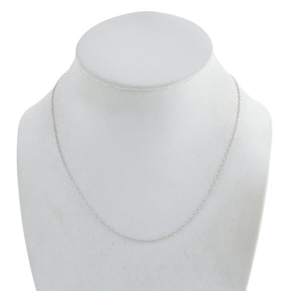 Vintage NC Sterling Silver 925 1.2mm Cable Link Chain 15.75" - Picture 1 of 3